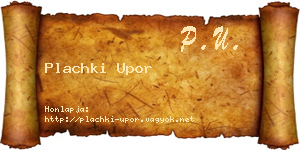 Plachki Upor névjegykártya